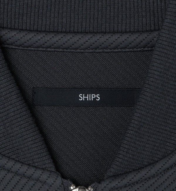 SHIPS「【WEB限定】SHIPS: ツイル ダンボール ニット MA-1 ブルゾンジャケット」|ミリタリージャケット|