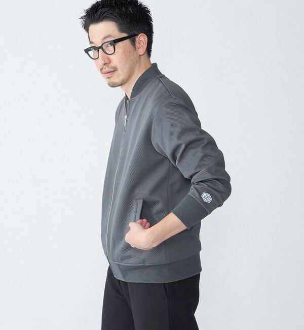 SHIPS「【WEB限定】SHIPS: ツイル ダンボール ニット MA-1 ブルゾンジャケット」|ミリタリージャケット|