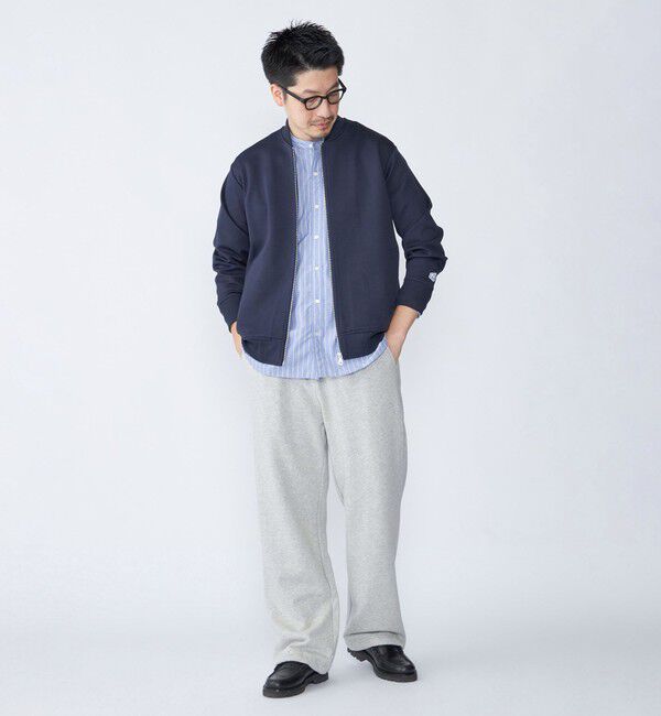 SHIPS「【WEB限定】SHIPS: ツイル ダンボール ニット MA-1 ブルゾンジャケット」|ミリタリージャケット|