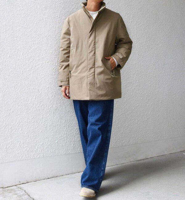 SHIPS any「【WEB限定】SHIPS any:〈撥水/防風等〉多機能 スタンドカラー ダウン ミドル コート 25AW◇」|ダウン|