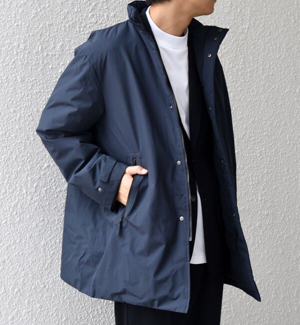 SHIPS any「【WEB限定】SHIPS any:〈撥水/防風等〉多機能 スタンドカラー ダウン ミドル コート 25AW◇」|ダウン|