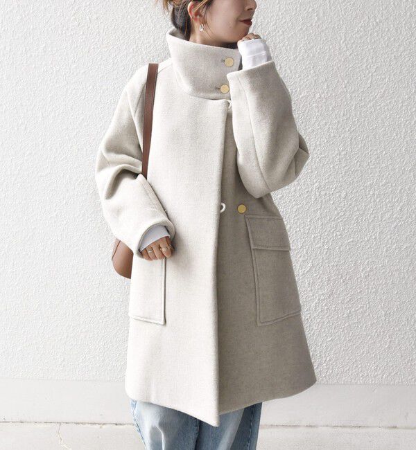 SHIPS any「SHIPS any: カシミヤ ミックス スタンドカラー ミドル コート」|その他|