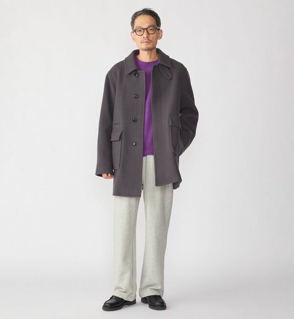 SHIPS「SHIPS: S140 ウールシルク ステンカラー コート」|ステンカラーコート|