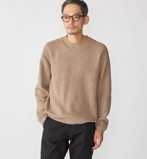 SHIPS「SHIPS: 〈手洗い可能〉7ゲージ ブラッシュド クルーネック プルオーバー」|ニット・セーター|