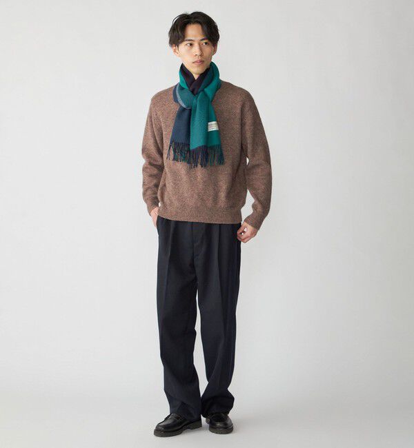 SHIPS「SHIPS: カシミヤ ダブルフェイス パネル マフラー」|マフラー|