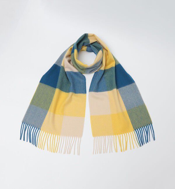 SHIPS「SHIPS: カシミヤ シングル 3ブロック マフラー」|マフラー|