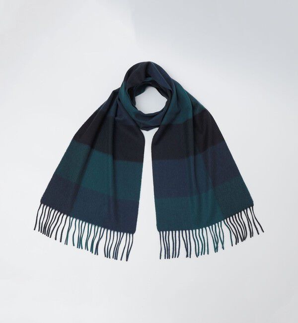 SHIPS「SHIPS: カシミヤ シングル 3ブロック マフラー」|マフラー|