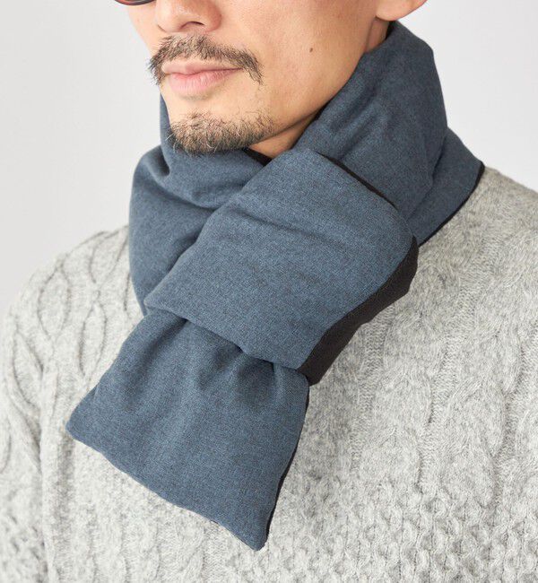 SHIPS「【SHIPS別注】TAION:〈手洗い可能〉LIMONTA EAST ダウン マフラー」|ストール|ロイヤルブルー