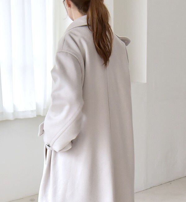 quaranciel「quaranciel: PURE WOOL スタンド & ステンカラー ロング コート」|ステンカラーコート|