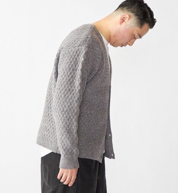 SHIPS「SHIPS: 〈手洗い可能〉シャギー レイヤード カーディガン」|カーディガン|