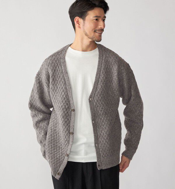 SHIPS「SHIPS: 〈手洗い可能〉シャギー レイヤード カーディガン」|カーディガン|