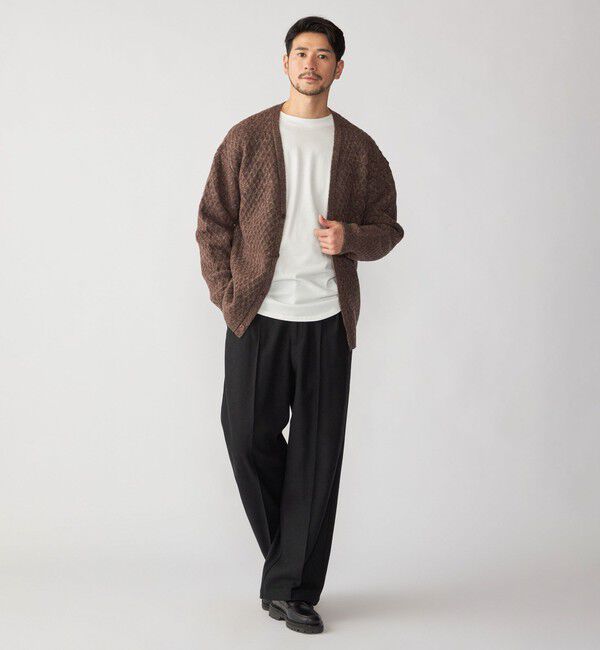 SHIPS「SHIPS: 〈手洗い可能〉シャギー レイヤード カーディガン」|カーディガン|