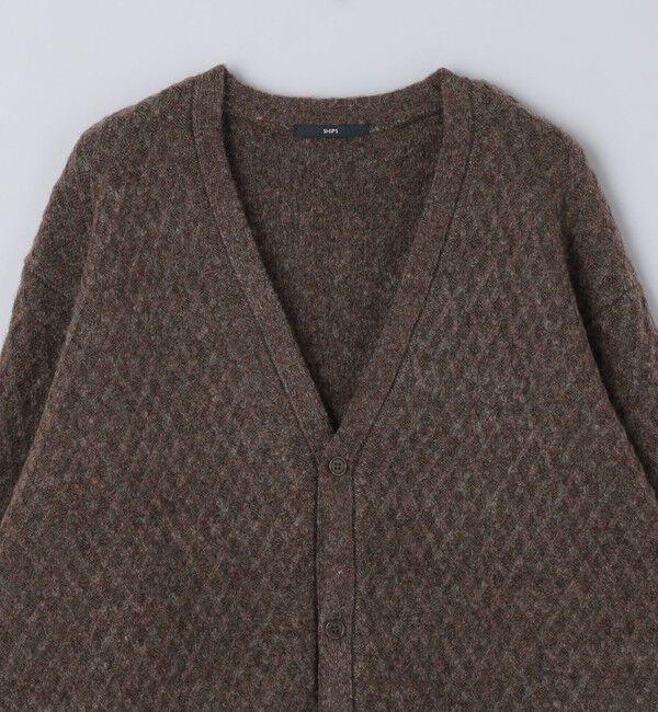 SHIPS「SHIPS: 〈手洗い可能〉シャギー レイヤード カーディガン」|カーディガン|