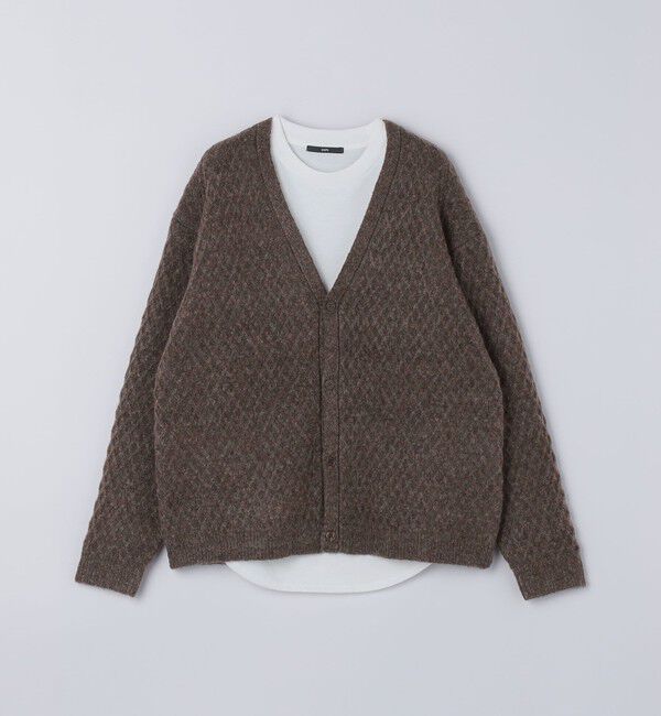 SHIPS「SHIPS: 〈手洗い可能〉シャギー レイヤード カーディガン」|カーディガン|