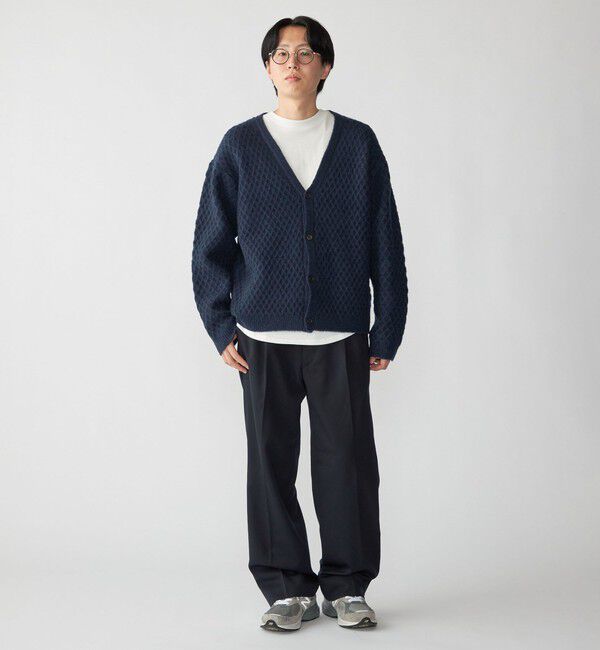 SHIPS「SHIPS: 〈手洗い可能〉シャギー レイヤード カーディガン」|カーディガン|