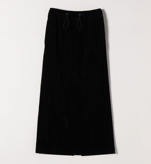 quaranciel「quaranciel:〈洗濯機可能〉ポリエステル ベロア Iライン イージー スカート」|スカート|