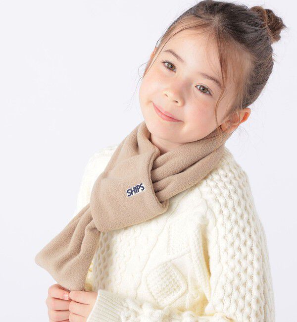 SHIPS KIDS「SHIPS KIDS:フリース マフラー」|マフラー|ベージュ