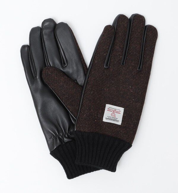 SHIPS「SHIPS:〈タッチパネル対応〉HARRIS TWEED レザー コンビ グローブ」|手袋|