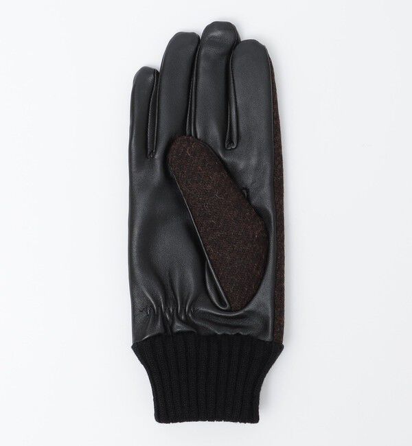 SHIPS「SHIPS:〈タッチパネル対応〉HARRIS TWEED レザー コンビ グローブ」|手袋|