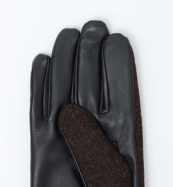 SHIPS「SHIPS:〈タッチパネル対応〉HARRIS TWEED レザー コンビ グローブ」|手袋|
