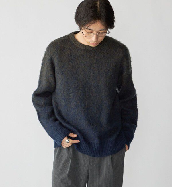 SHIPS「City Ambient Products: グラデーション シャギー クルーネック ニット」|ニット・セーター|