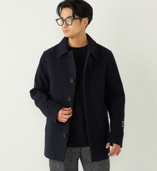 SHIPS Colors 「SHIPS Colors:ホロウ ウール シングルピーコート」|ピーコート|ダークブルー