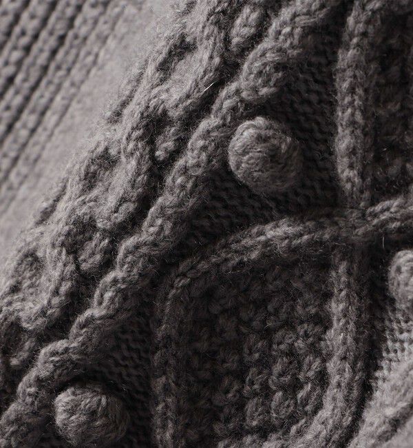 SHIPS for women「SHIPS Primary Navy Label:〈手洗い可能〉PON PON ケーブル ベスト」|ベスト・ジレ|