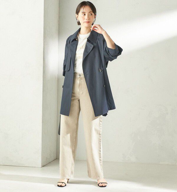 SHIPS for women「〈撥水加工〉バック ギャザー ドロスト ミディ丈 トレンチ コート」|トレンチコート|