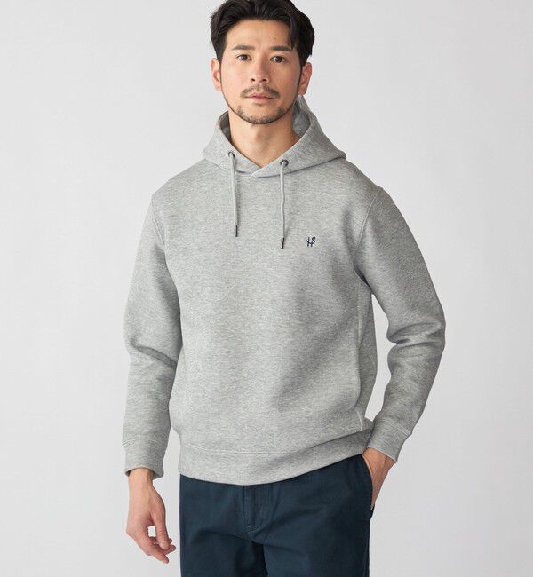 SHIPS「【WEB限定】SHIPS: コットン ポリ ダブル ニット フーディー パーカ (セットアップ対応)」|パーカー|