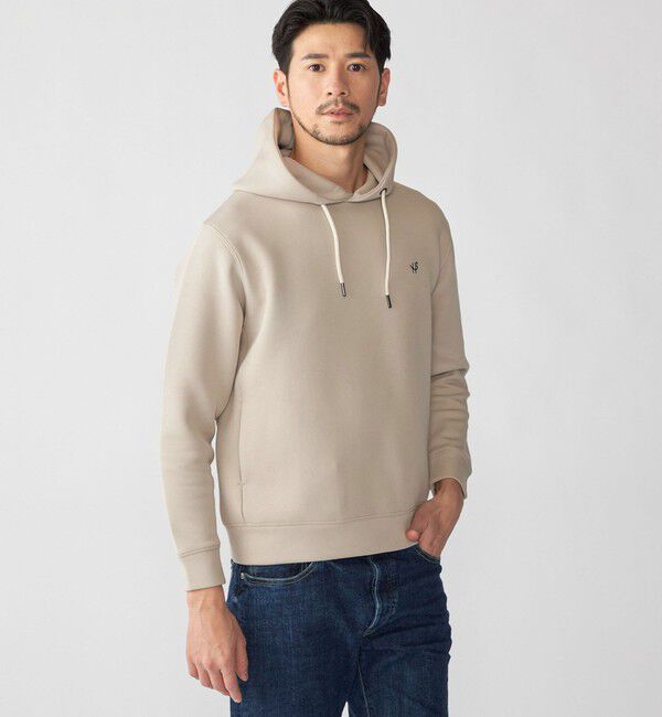 SHIPS「【WEB限定】SHIPS: コットン ポリ ダブル ニット フーディー パーカ (セットアップ対応)」|パーカー|