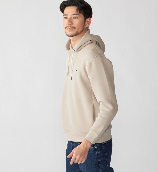 SHIPS「【WEB限定】SHIPS: コットン ポリ ダブル ニット フーディー パーカ (セットアップ対応)」|パーカー|