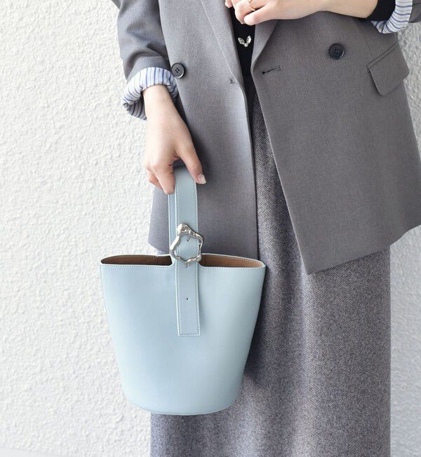 SHIPS Colors 「SHIPS Colors:ニュアンスバックル ミニ バケット◇」|ハンドバッグ|ライトブルー