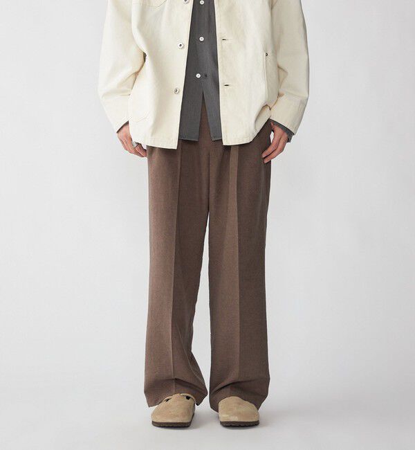 SHIPS「City Ambient Products: ドレープ 2タック ワイド スラックス」|スラックス|