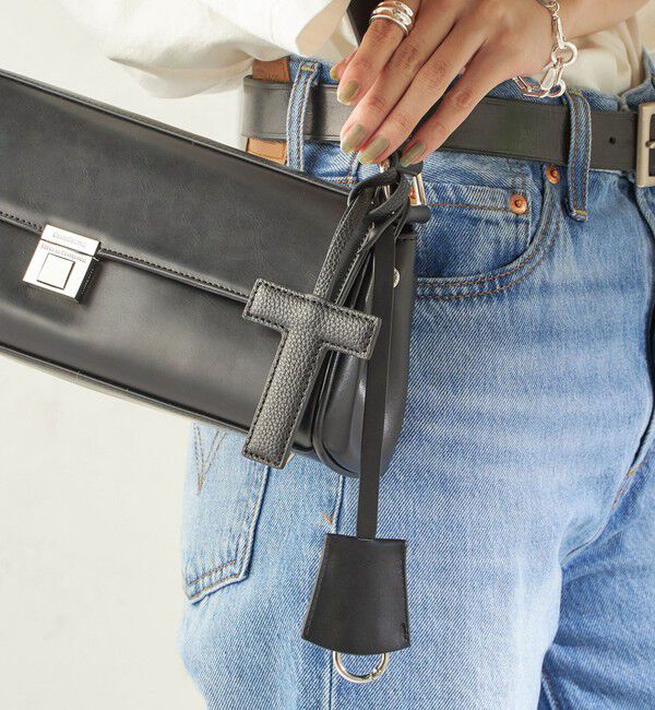 SHIPS for women「《追加予約》【WEB限定】George Cinq:イニシャル チャーム（ブラック）」|チャーム・キーホルダー|T