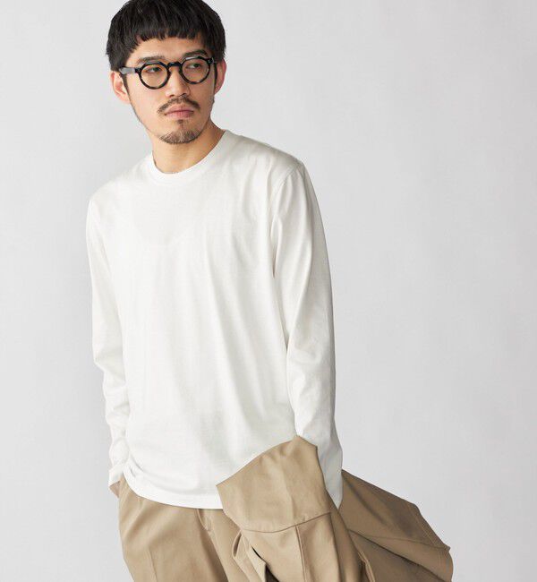 SHIPS「【WEB限定】SHIPS:〈手洗い可能/抗菌/防臭〉シルケット ビズ クルーネック ロングスリーブ」|Tシャツ・カットソー|