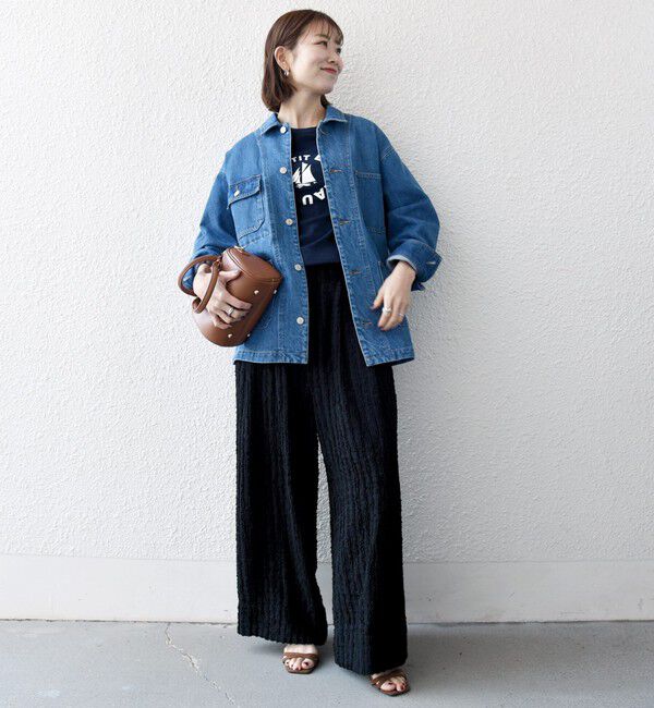 SHIPS any「SHIPS any:〈洗濯機可能〉ウェーブ ジャカード タック ワイド パンツ」|その他|