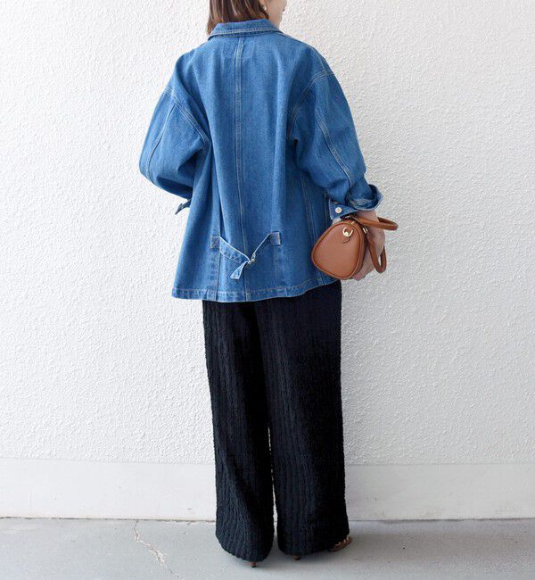 SHIPS any「SHIPS any:〈洗濯機可能〉ウェーブ ジャカード タック ワイド パンツ」|その他|