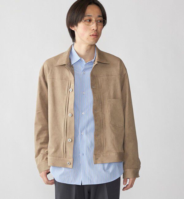 SHIPS「City Ambient Products: テック フェイクスエード(ポリエステル) G-JACKET」|その他|ベージュ