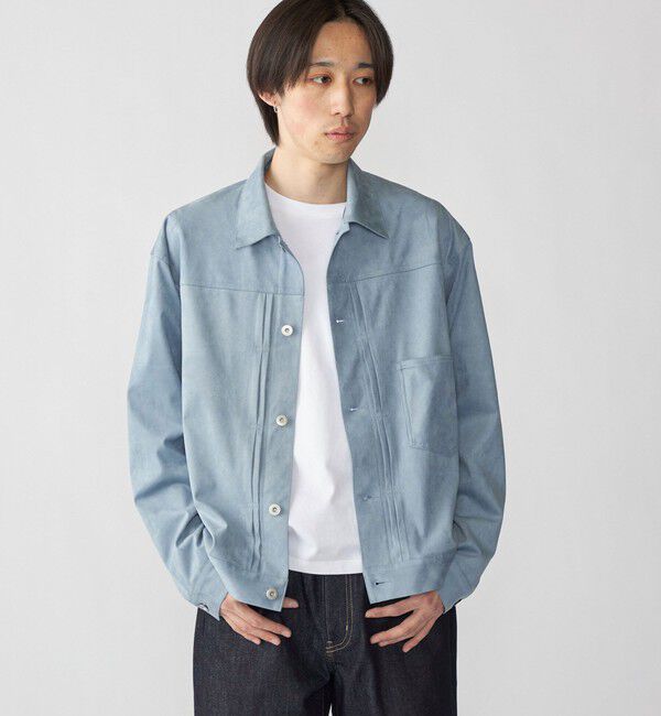 SHIPS「City Ambient Products: テック フェイクスエード(ポリエステル) G-JACKET」|その他|ライトブルー