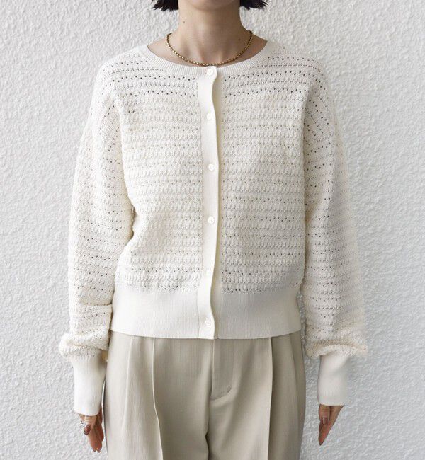 SHIPS for women「〈手洗い可能〉柄編み 2WAY カーディガン」|カーディガン|