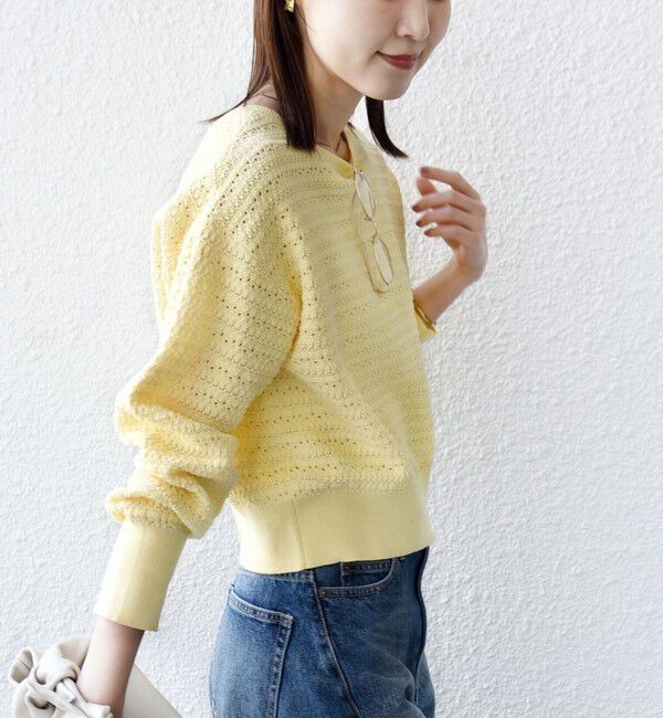 SHIPS for women「〈手洗い可能〉柄編み 2WAY カーディガン」|カーディガン|