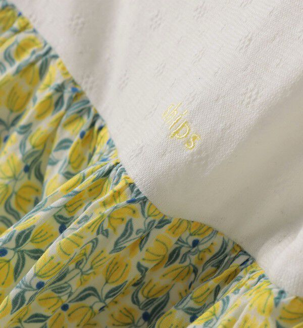 SHIPS KIDS「SHIPS KIDS:70～80cm / フラワー スカート ロンパース」|ロンパース|