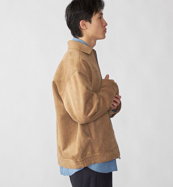 SHIPS「City Ambient Products: フェイクスエード(ポリエステル) ジップ ブルゾン」|その他|