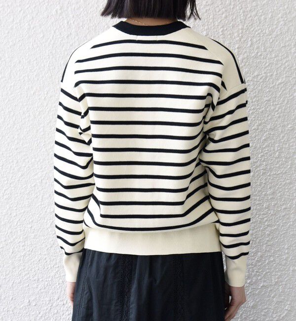 SHIPS any「《追加予約》SHIPS any:〈手洗い可能〉バイカラー スキッパー ニット カーディガン」|カーディガン|