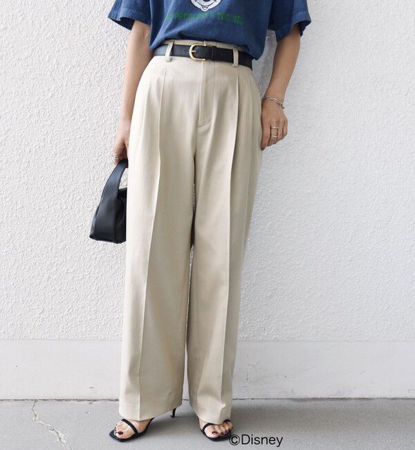 SHIPS for women「〈手洗い可能〉ヴィンテージ ライク デニム タック パンツ」|その他|