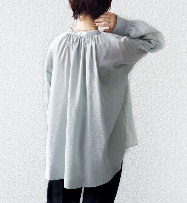 SHIPS for women「〈手洗い可能〉シアー タンブラー ポケット デザイン シャツ」|シャツ・ブラウス|