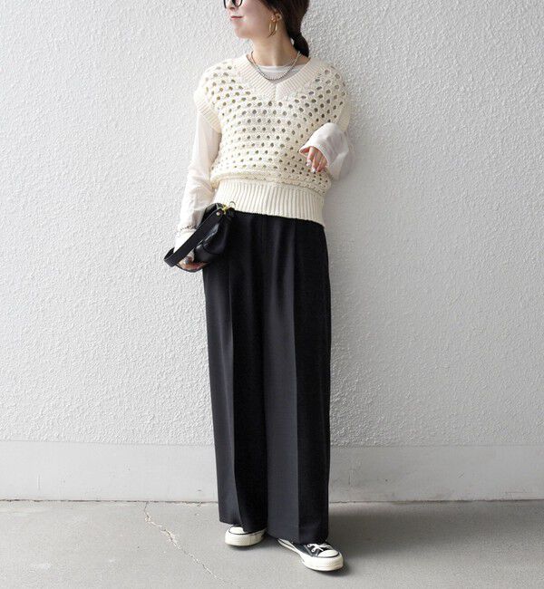 SHIPS any「SHIPS any:〈洗濯機可能〉シャーク タック ワイド パンツ」|その他|