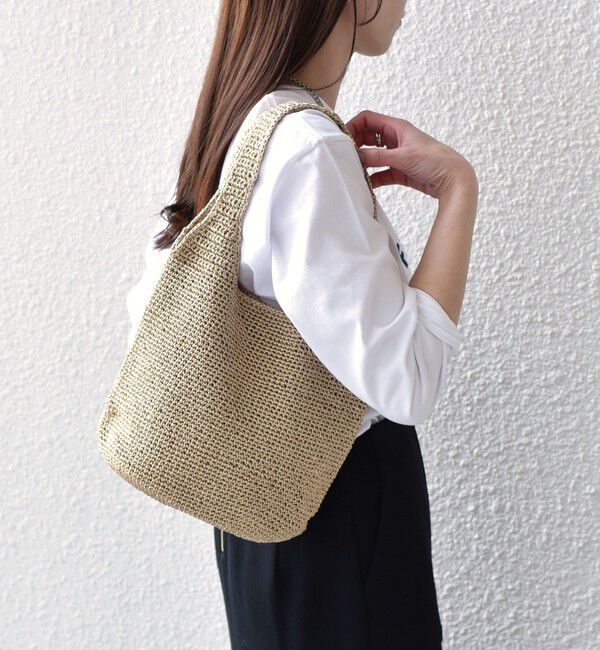 SHIPS Colors 「SHIPS Colors:メタリック コード トートバッグ◇」|かごバッグ|ゴールド