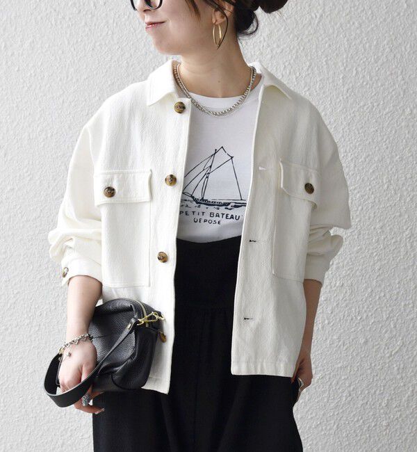 SHIPS any「SHIPS any:〈洗濯機可能〉カルゼ ショート ワーク ジャケット」|その他|