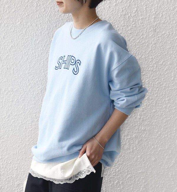 SHIPS for women「【WEB限定】SHIPS ラウンド ロゴ 刺繍 スウェット」|スウェット・ジャージ|